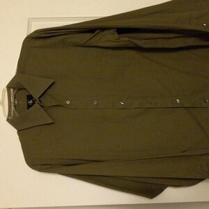 Calvin Klein Long Sleeve Shirt (Size: L; neck: 16; waist: 34-35)